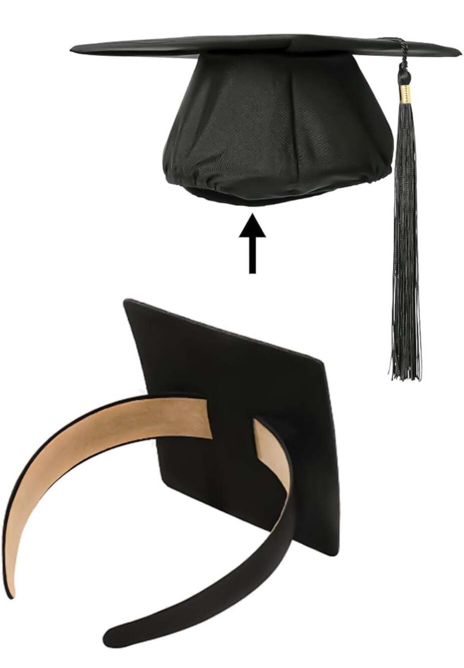 Graduation Cap Anti-Slip Headband Insert for Secure Hair Fitting